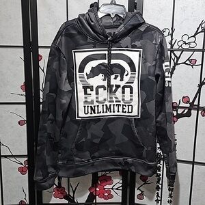 Ecko Unltd Camo Hoodie Graphic Print‎ Size Small